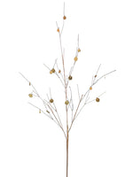 40" Glittered Metallic Coin/Twig Spray Gold (pack of 12)