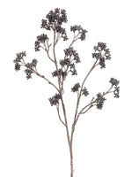 27.5" Glittered Mini Seed Spray Black (pack of 12)
