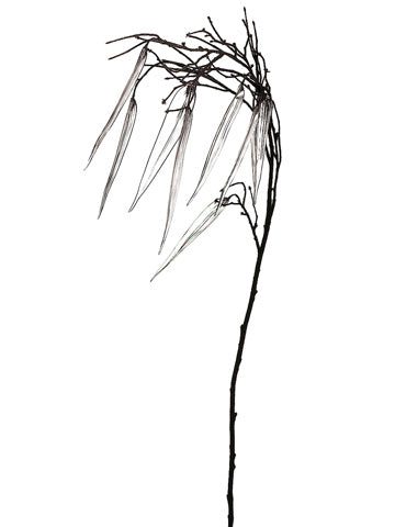 43" Faux Crystal Bamboo Spray  Clear (pack of 12)