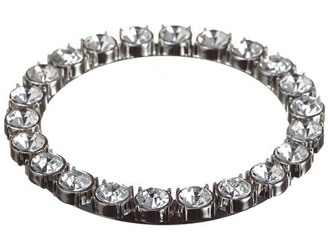 4.5" Rhinestone Candle Ring/Coaster Clear (pack of 12)