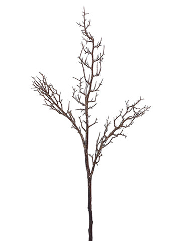 48" Glittered Thorn Twig Branch Brown Glittered (pack of 6)