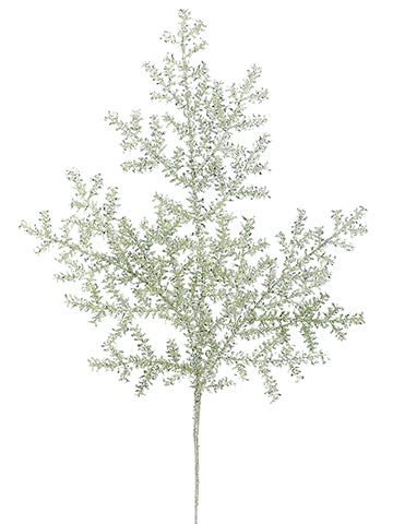 25" Glittered Common Juniper Spray Green Silver (pack of 36)