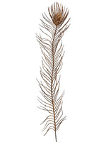 22.5" Glittered Peacock Spray  Copper (pack of 48)