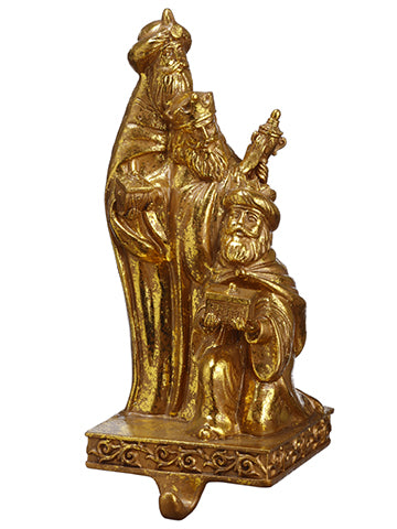 9.25" Three King Stocking Holder Antique Gold (pack of 6)