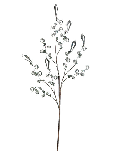 25" Jewel Spray  Silver (pack of 24)