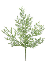 16.5" Glittered Cedar Spray  Green (pack of 36)