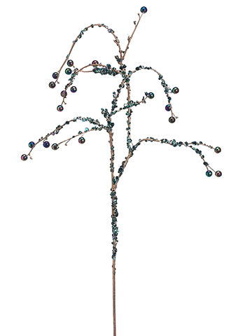 36" Sequin Hanging Bead Spray  Peacock (pack of 12)
