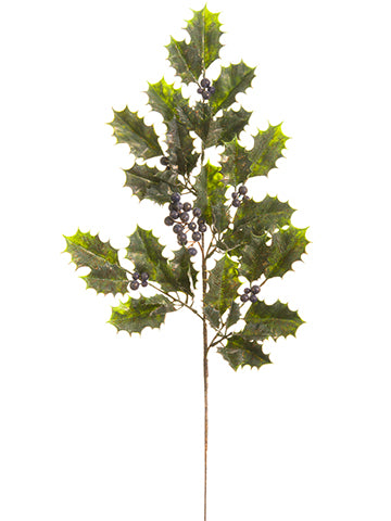 24" Holly/Berry Spray  Green Gold (pack of 24)