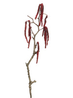 34" Glitter Amaranthus Hanging Spray Red (pack of 12)