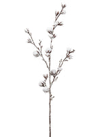 37" Snowed Cotton Spray  White (pack of 12)