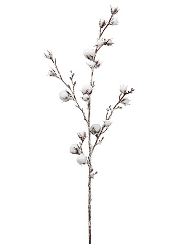 37" Snowed Cotton Spray  White (pack of 12)