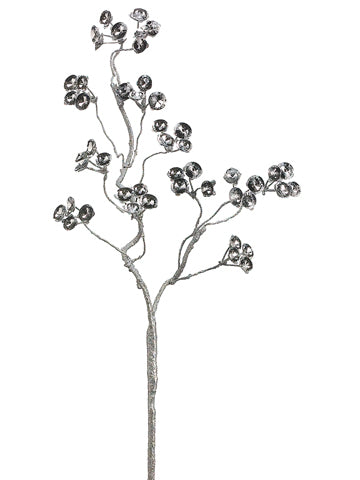28" Glittered Diamond Spray  Wilver (pack of 12)