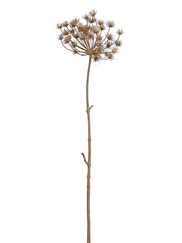 50" Iced Cow Parsnip Spray  Brown Ice (pack of 6)