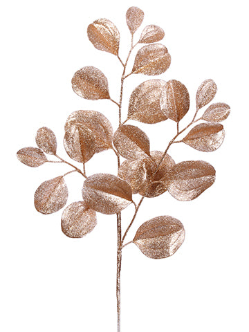 19" Glittered Mountain Laurel Spray Gold Tiffany (pack of 36)