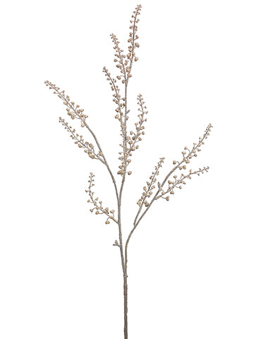 34" Glittered Berry Spray  Light Brown (pack of 12)