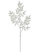 32" Snowed Leaf Spray  White Ice (pack of 24)