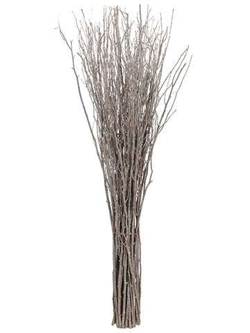 47" Glittered Twig Bundle  Glittered White (pack of 2)