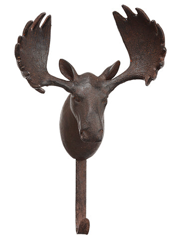 13.25" Moose Wall Stocking Holder Brown (pack of 4)