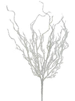18" Snowed Willow Spray  White Ice (pack of 24)