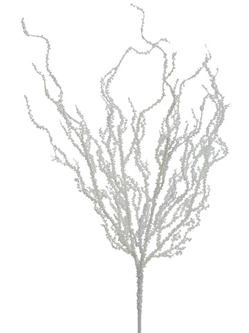 18" Snowed Willow Spray  White Ice (pack of 24)