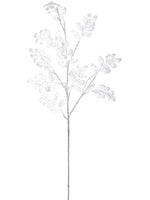 30" Snowed Leaf Spray  White (pack of 24)
