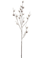 40.5" Glittered Faux Cotton Ball Spray Glittered White (pack of 12)