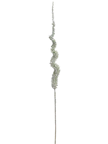 31" Glittered Swirl Foxtail Spray Glittered Green (pack of 12)