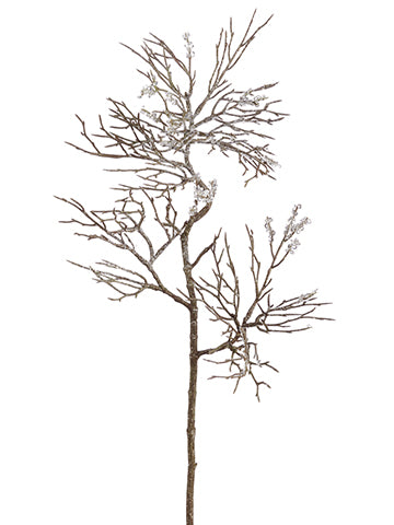22" Iced Twig Spray  Brown Ice (pack of 12)