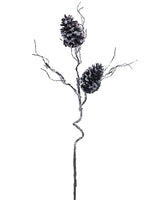 31" Iced Pinecone Spray  Brown Iced (pack of 6)