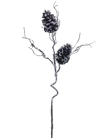31" Iced Pinecone Spray  Brown Iced (pack of 6)