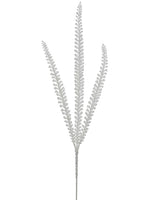 23.5" Snowed Fern Spray  White Ice (pack of 24)