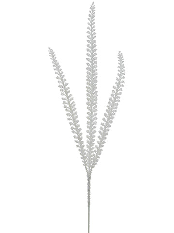 23.5" Snowed Fern Spray  White Ice (pack of 24)