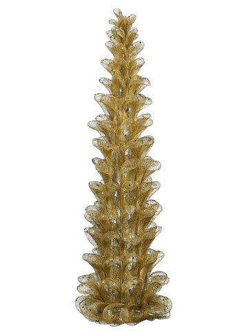 25.5" Glittered Cone Topiary  Gold (pack of 2)