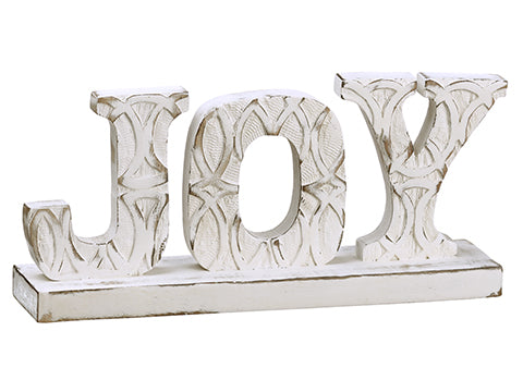 6.5"Hx14"L Joy Table Top  Antique White (pack of 4)