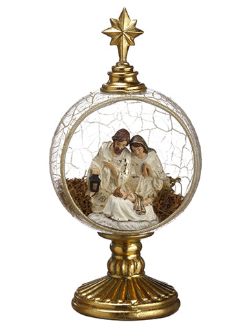 9" Nativity Set Golbe Table Top Gold Ivory (pack of 4)
