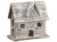 6.7"Hx3.5"Wx7.1"L House Table Top Brown Whitewashed (pack of 6)