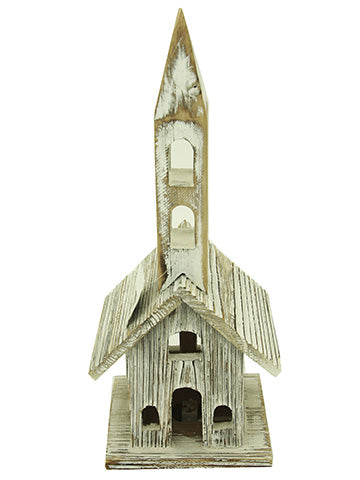 14.5" Church Table Top  Brown Whitewashed (pack of 4)