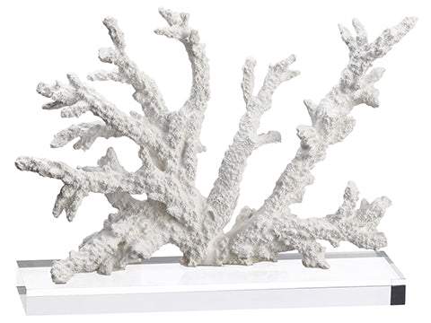 9" Coral Table Top  White (pack of 2)