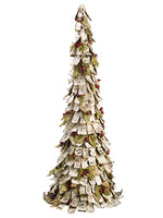 36" Paper Birch Tree w/Bell & Berry (knock-Down Packing) Beige Green (pack of 1)