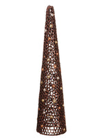 18" Glittered Cone Topiary  Copper (pack of 12)