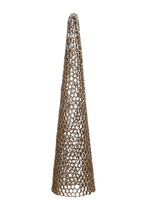 18" Glittered Cone Topiary  Champagne (pack of 12)
