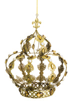 12" Rhinestone Crown  Gold Amber (pack of 2)