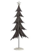 28" Tree With Star Topper  Brown White (pack of 2)