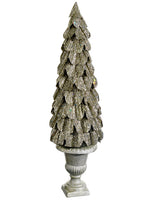 26" Glittered Tree in Urn  Tiffany Gold (pack of 2)