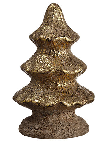 7.75" Terra Cotta Tree Table Top Antique Gold (pack of 6)