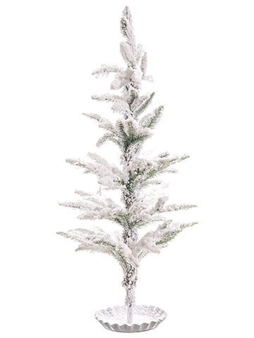 30" Snowed Tree Table Top  White (pack of 1)