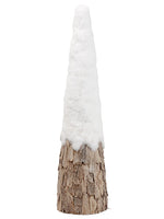 26.5" Snowed Cone Topiary  Gray White (pack of 4)