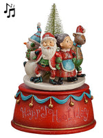 6.5" Santa/Tree Music Box  Red Green (pack of 6)