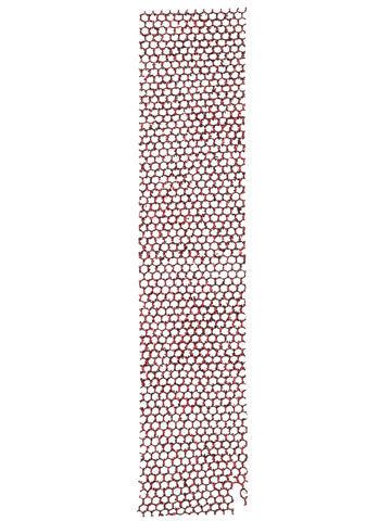 8"Wx39"L Glittered Mesh Sheet  Red (pack of 24)