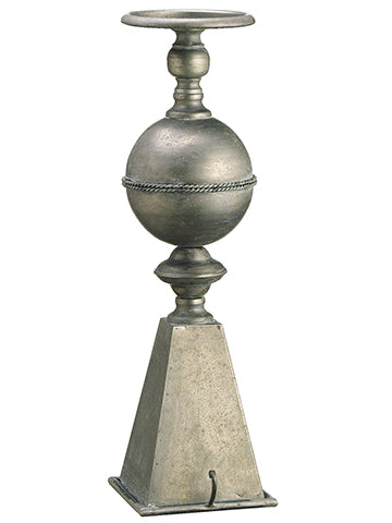21" Metal Candleholder/ Stocking Holder Antique Gray (pack of 4)